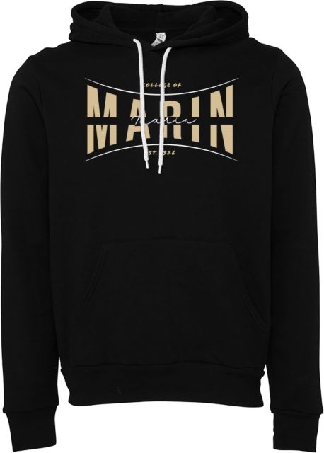 College of Marin Bella + Canvas Fleece Hood College of Marin Est 1926 Script - ONLINE ONLY