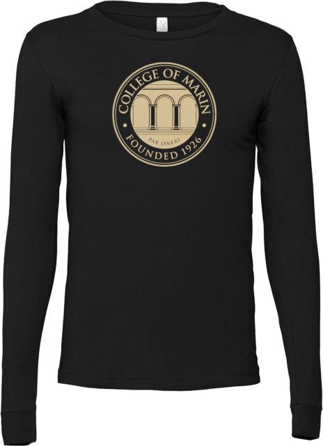 College of Marin Bella + Canvas Jersey Cotton Long Sleeve T Shirt College of Marin Seal - ONLINE ONLY