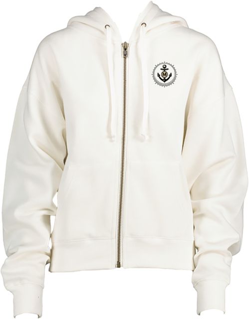College of Marin ENZA Womens Boxy Full Zip Hood College of Marin Athletics Mark - ONLINE ONLY