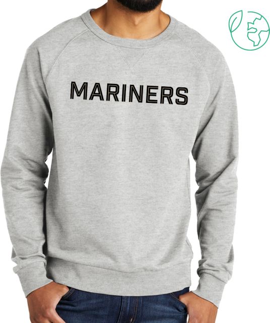 College of Marin Allmade Organic French Terry Crewneck Sweatshirt College of Marin - Mariners Wordmark - ONLINE ONLY
