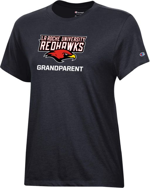 La Roche Champion Womens Core Short Sleeve Tee La Roche Redhawks Grandparent - ONLINE ONLY