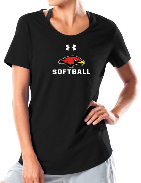 La Roche Under Armour Womens Charged Cotton Tee UA - La Roche Redhawks Softball - ONLINE ONLY