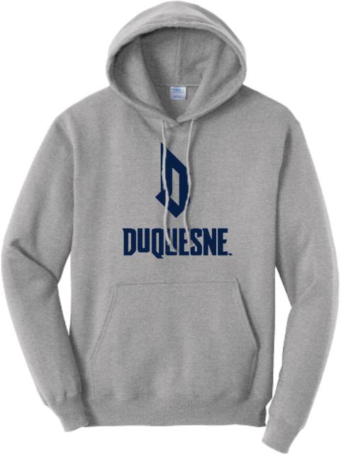 Duquesne Tall Athletic Heather Fleece Hoodie Duquesne - Primary Athletic Logo - PLUS - ONLINE ONLY