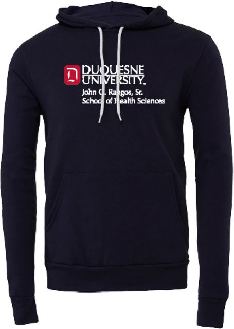 Duquesne Bella + Canvas Fleece Hood Duquesne - John G Rangos Sr. School of Health Sciences - ONLINE ONLY