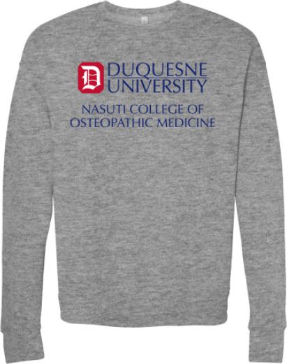 Duquesne Bella + Canvas Fleece Crew Duquesne - College of Osteopathic Medicine - ONLINE ONLY