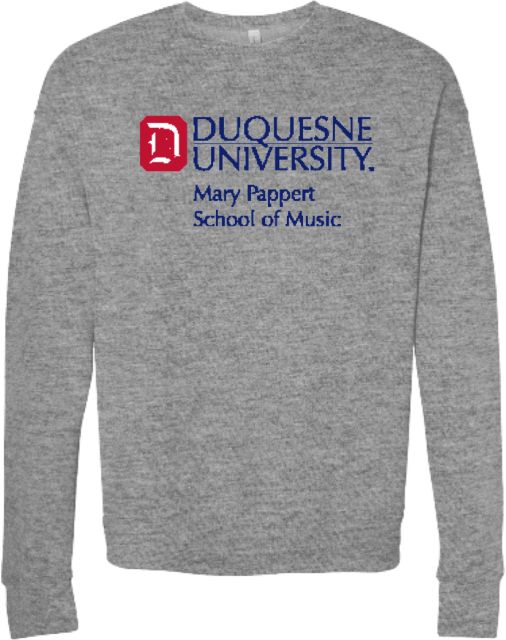 Duquesne Bella + Canvas Fleece Crew Duquesne - Mary Pappert School of Music - ONLINE ONLY