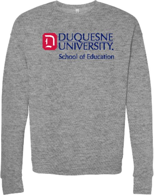 Duquesne Bella + Canvas Fleece Crew Duquesne - School of Education - ONLINE ONLY
