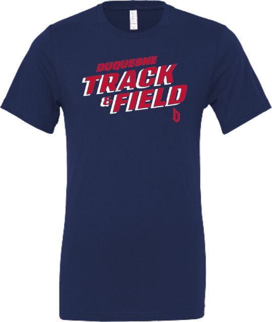 Duquesne Bella + Canvas Jersey Cotton T Shirt Duquesne Track and Field - Slanted - ONLINE ONLY