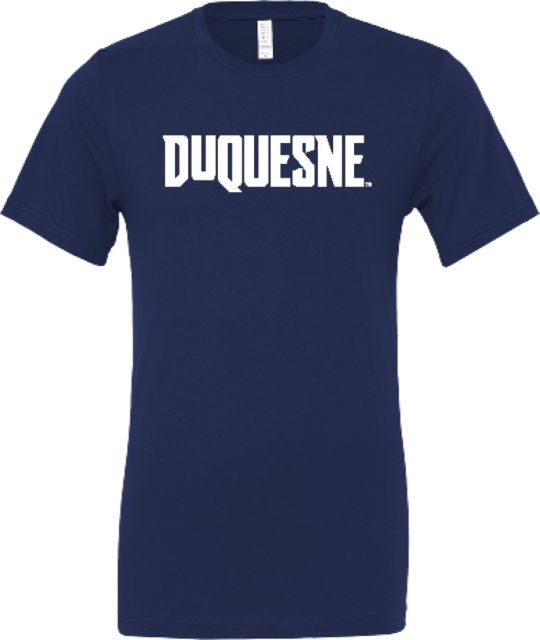 Duquesne Bella + Canvas Jersey Cotton T Shirt Duquesne - Primary Athletic Wordmark - ONLINE ONLY