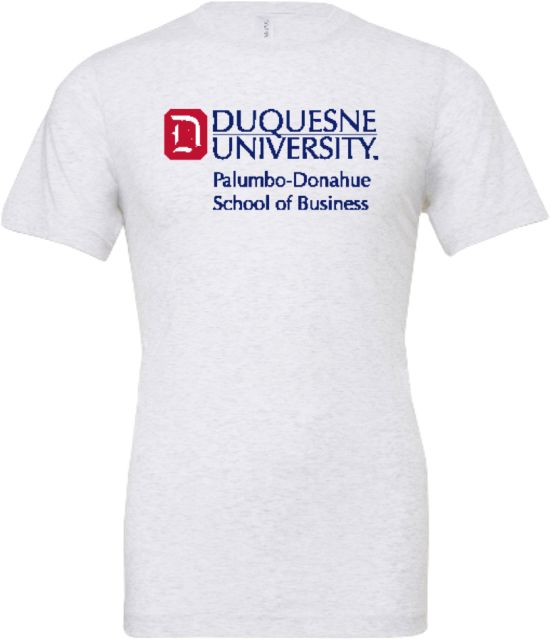 Duquesne Bella + Canvas Ash Jersey Cotton T Shirt Duquesne - Palumbo-Donahue School of Business - ONLINE ONLY