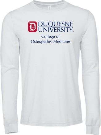 Duquesne Bella + Canvas Jersey Cotton Long Sleeve T Shirt Duquesne - College of Osteopathic Medicine - ONLINE ONLY