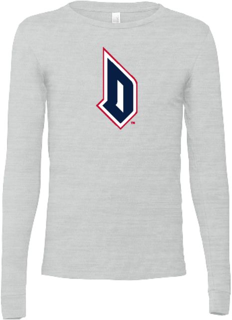 Duquesne Bella + Canvas Ash Jersey Cotton Long Sleeve T Shirt Duquesne - Primary Athletic Monogram 3 Colors - ONLINE ONLY