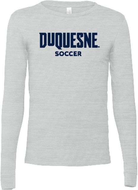 Duquesne Bella + Canvas Ash Jersey Cotton Long Sleeve T Shirt Duquesne - Soccer - ONLINE ONLY
