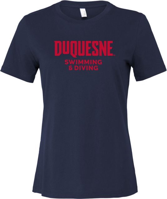 Duquesne Bella + Canvas Womens Relaxed Cotton T Shirt Duquesne - Swimming and Diving - ONLINE ONLY