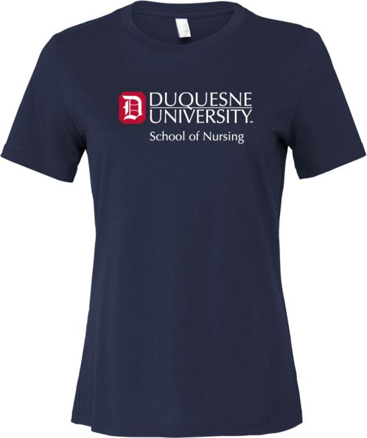 Duquesne Bella + Canvas Womens Relaxed Cotton T Shirt Duquesne - School of Nursing - ONLINE ONLY