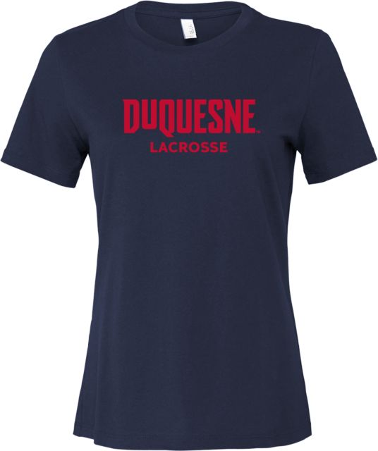 Duquesne Bella + Canvas Womens Relaxed Cotton T Shirt Duquesne - Lacrosse - ONLINE ONLY