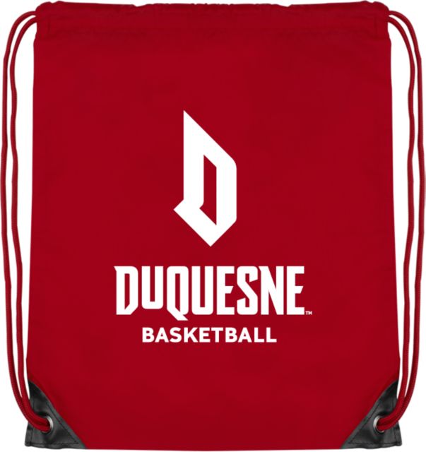 Duquesne Red Drawstring Backpack Duquesne Stacked - Basketball - ONLINE ONLY