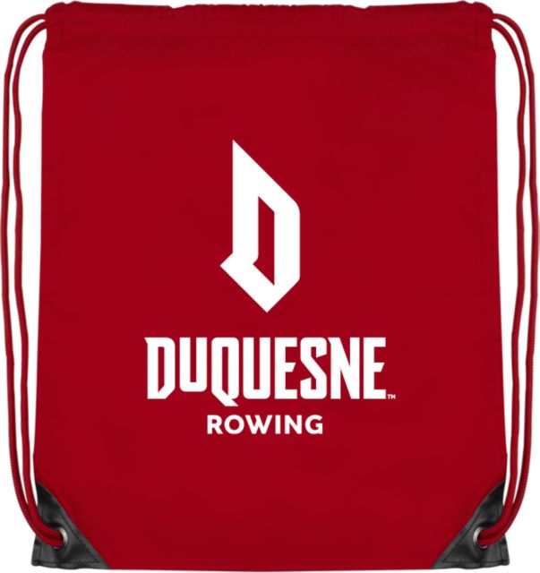 Duquesne Red Drawstring Backpack Duquesne Stacked - Rowing - ONLINE ONLY