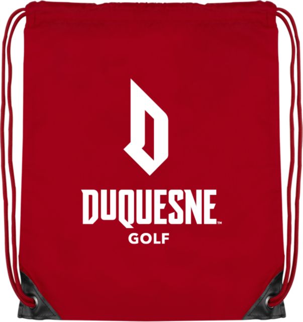 Duquesne Red Drawstring Backpack Duquesne Stacked - Golf - ONLINE ONLY
