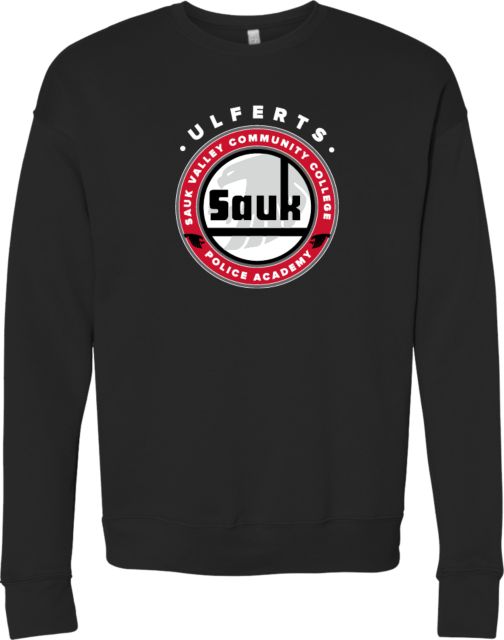 Sauk Valley Bella + Canvas Fleece Crew Sauk Valley CC Police Academy Seal - ONLINE ONLY