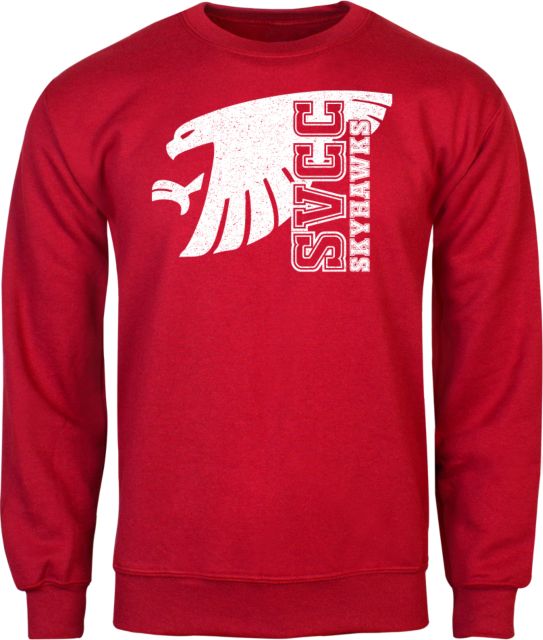 Sauk Valley Fleece Crew SVCC Skyhawks Distressed - ONLINE ONLY