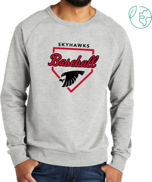 Sauk Valley Allmade Light Organic French Terry Crewneck Sweatshirt Sauk Valley Skyhawks Baseball Plate - ONLINE ONLY