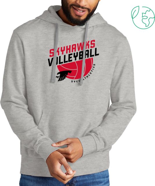 Sauk Valley Allmade Light Organic French Terry Pullover Hoodie SVCC Athletics Skyhawks Volleyball Slanted - ONLINE ONLY