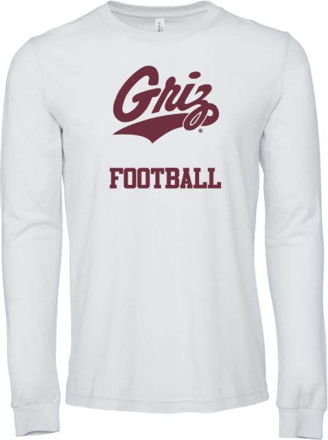 Montana Bella + Canvas Jersey Cotton Long Sleeve T Shirt UM Football - ONLINE ONLY
