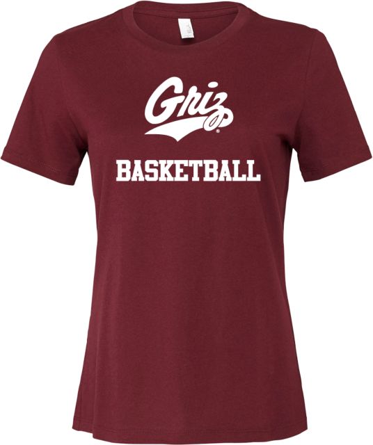Montana Bella + Canvas Womens Relaxed Cotton T Shirt UM Basketball - ONLINE ONLY