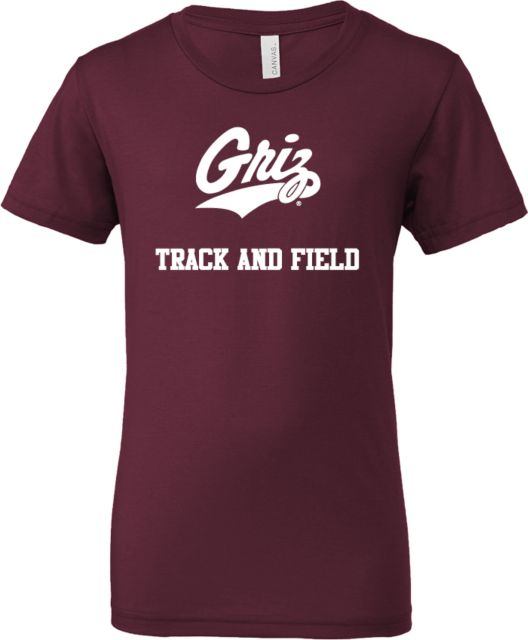 Montana Bella + Canvas Youth Jersey T Shirt UM Track and Field - ONLINE ONLY