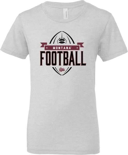 Montana Bella + Canvas Youth Jersey T Shirt Montana Football Tall Design - ONLINE ONLY