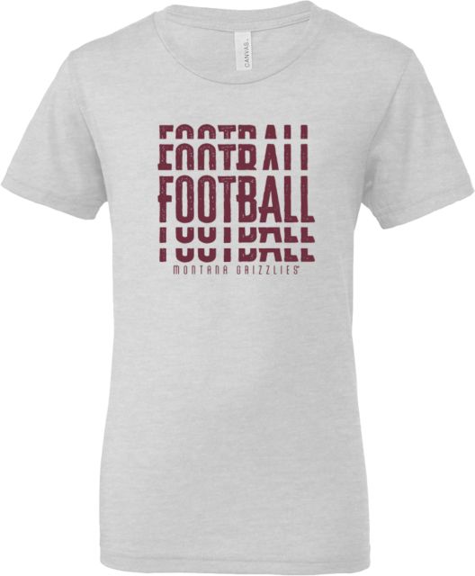 Montana Bella + Canvas Youth Jersey T Shirt Montana Grizzlies Repeat Football Design - ONLINE ONLY