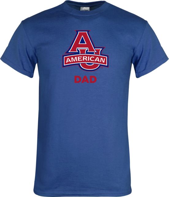 American University Eagles Dad 1/4 Shirt | Champion Products | Granite Heather | Large