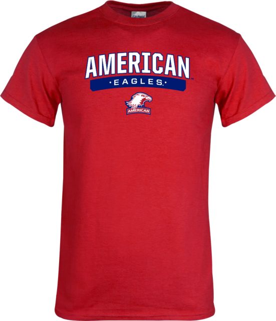 American University T-Shirt American Eagles with Eagle Head - ONLINE ONLY
