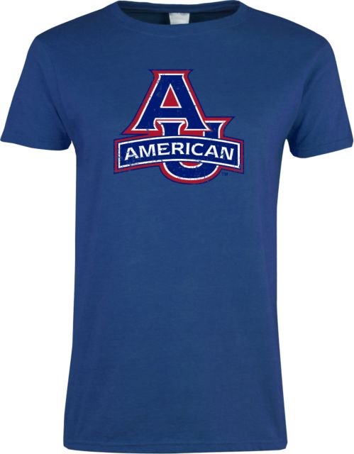 American University Ladies T-Shirt Distressed  - ONLINE ONLY