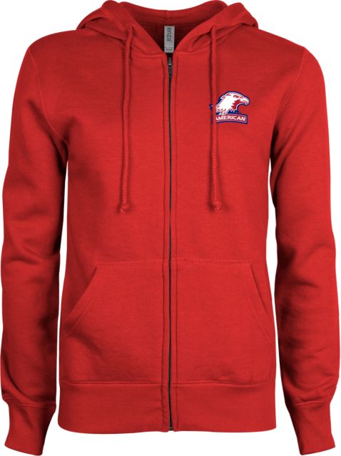 American University ENZA Ladies Fleece Full Zip Hoodie  - ONLINE ONLY