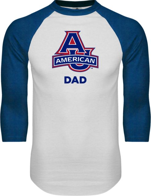 American University Raglan Baseball T-Shirt Dad - ONLINE ONLY
