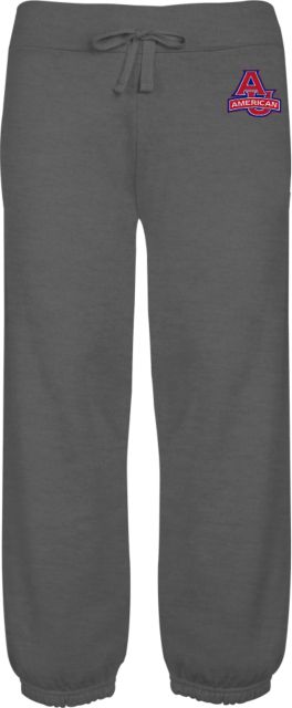 American University ENZA Ladies Dark Heather Banded Fleece Capri  - ONLINE ONLY