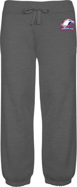 American University ENZA Ladies Dark Heather Banded Fleece Capri  - ONLINE ONLY