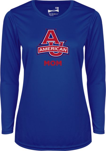 American University Ladies Syntrel Performance Longsleeve Shirt Mom - ONLINE ONLY