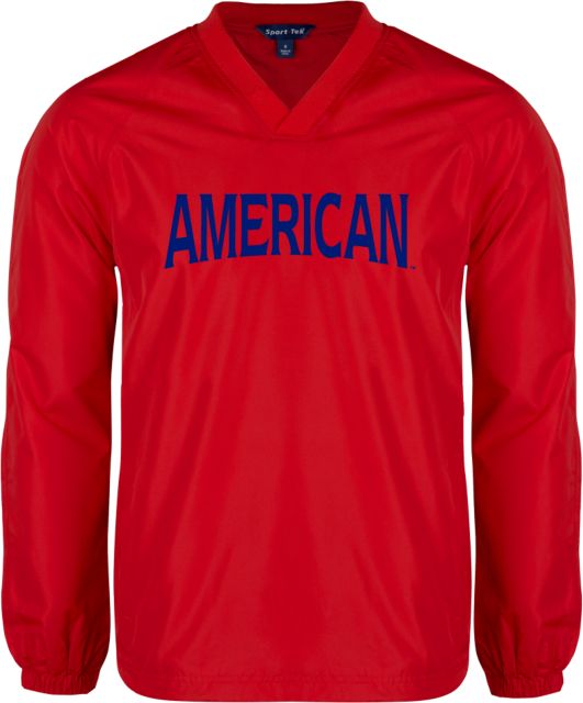 American University V Neck Raglan Windshirt  - ONLINE ONLY