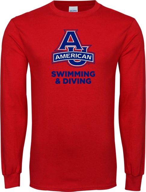 American University Long Sleeve T-Shirt Swimming and Diving - ONLINE ONLY