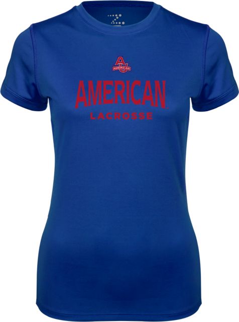 American University Ladies Syntrel Performance Tee Lacrosse - ONLINE ONLY