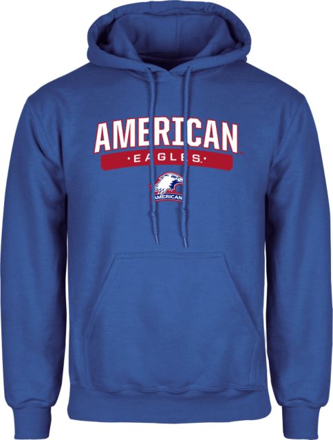 American University Fleece Hoodie American Eagles with Eagle Head ONLINE ONLY American University