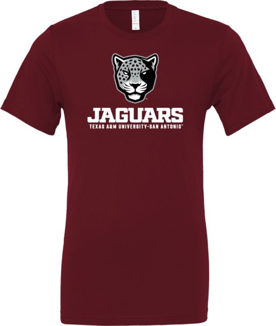 Texas A&M San Antonio Bella + Canvas Jersey Cotton T Shirt Texas A&M University San Antonio Jaguars Wordmark Stacked - ONLINE ONLY