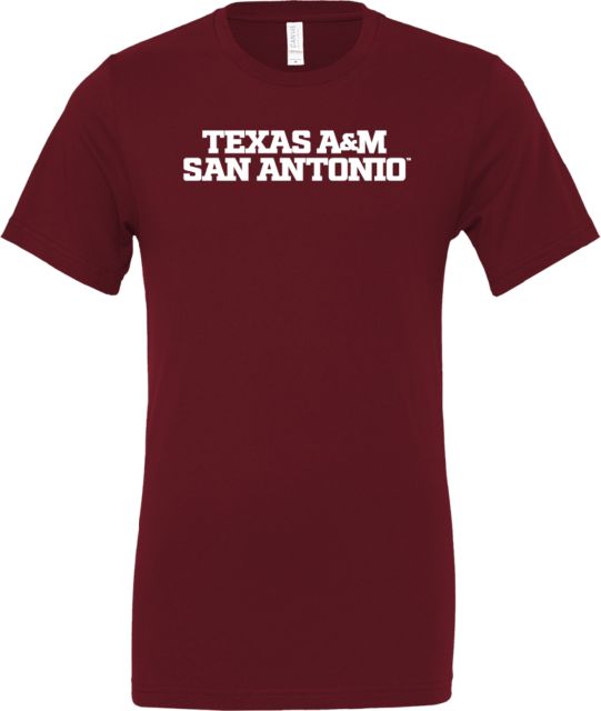 Texas A&M San Antonio Bella + Canvas Jersey Cotton T Shirt Texas A&M San Antonio Wordmark Stacked - ONLINE ONLY