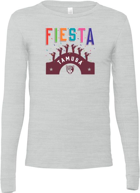 Texas A&M San Antonio Bella + Canvas Jersey Cotton Long Sleeve T Shirt San Antonio Fiesta - ONLINE ONLY
