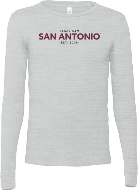 Texas A&M San Antonio Bella + Canvas Jersey Cotton Long Sleeve T Shirt Texas A&M San Antonio EST.2009 - ONLINE ONLY