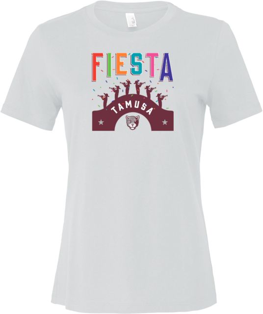 Texas A&M San Antonio Bella + Canvas Womens Relaxed Cotton T Shirt San Antonio Fiesta - ONLINE ONLY