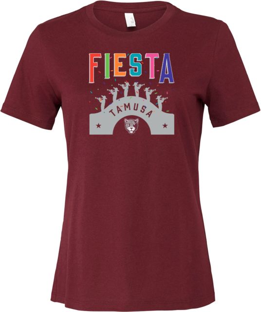 Texas A&M San Antonio Bella + Canvas Womens Relaxed Cotton T Shirt San Antonio Fiesta - ONLINE ONLY